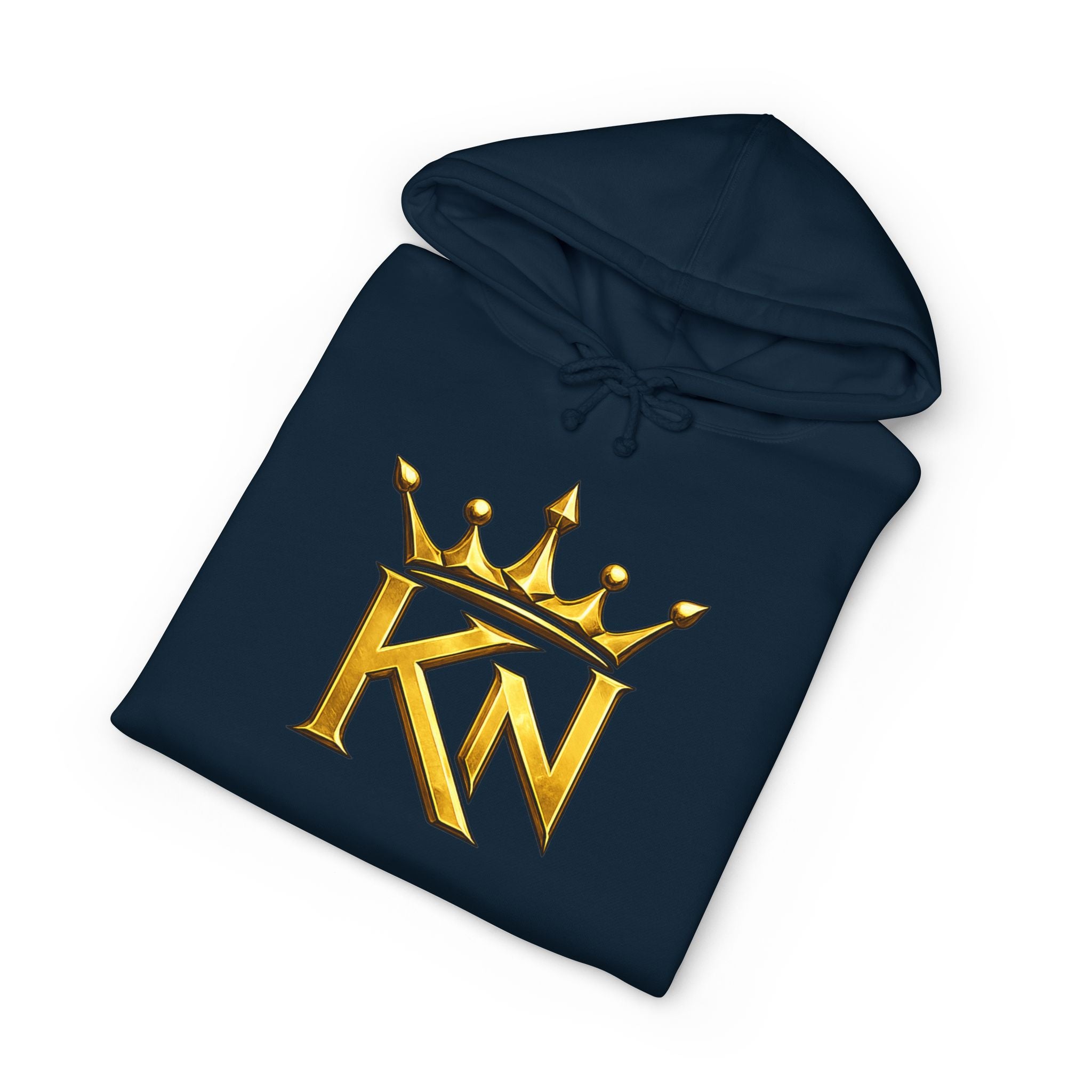 King Crown Hoodie — Gold KN Logo & 'Family, Loyalty & Respect' Script Pullover