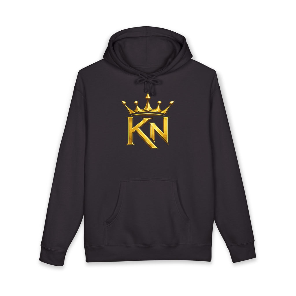 King Crown Hoodie — Gold KN Logo & 'Family, Loyalty & Respect' Script Pullover