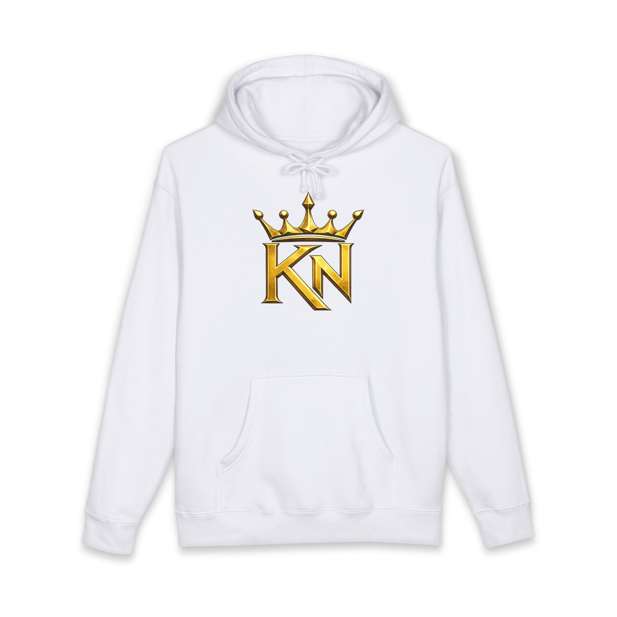 King Crown Hoodie — Gold KN Logo & 'Family, Loyalty & Respect' Script Pullover