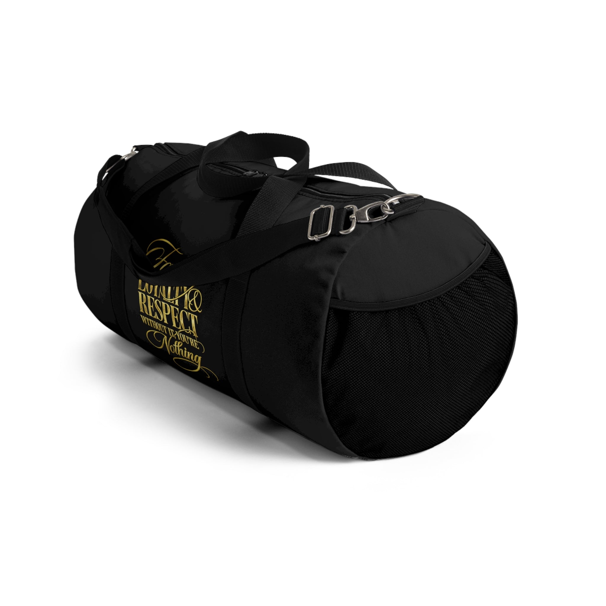 Family Loyalty Respect Duffel Bag — "Without Family You're Nothing" Travel Gym Bag